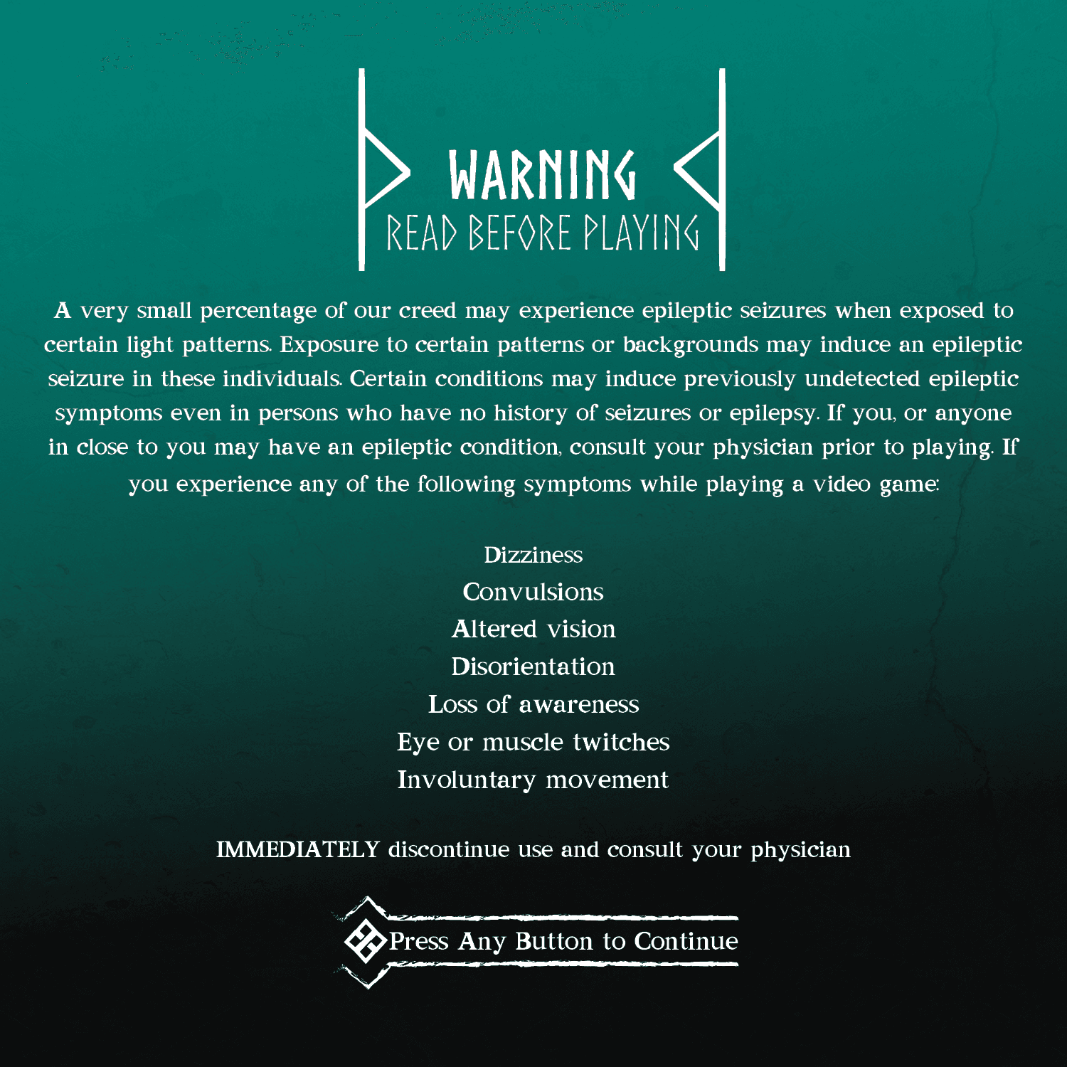 Content warning for the game Assassin's Creed Valhalla