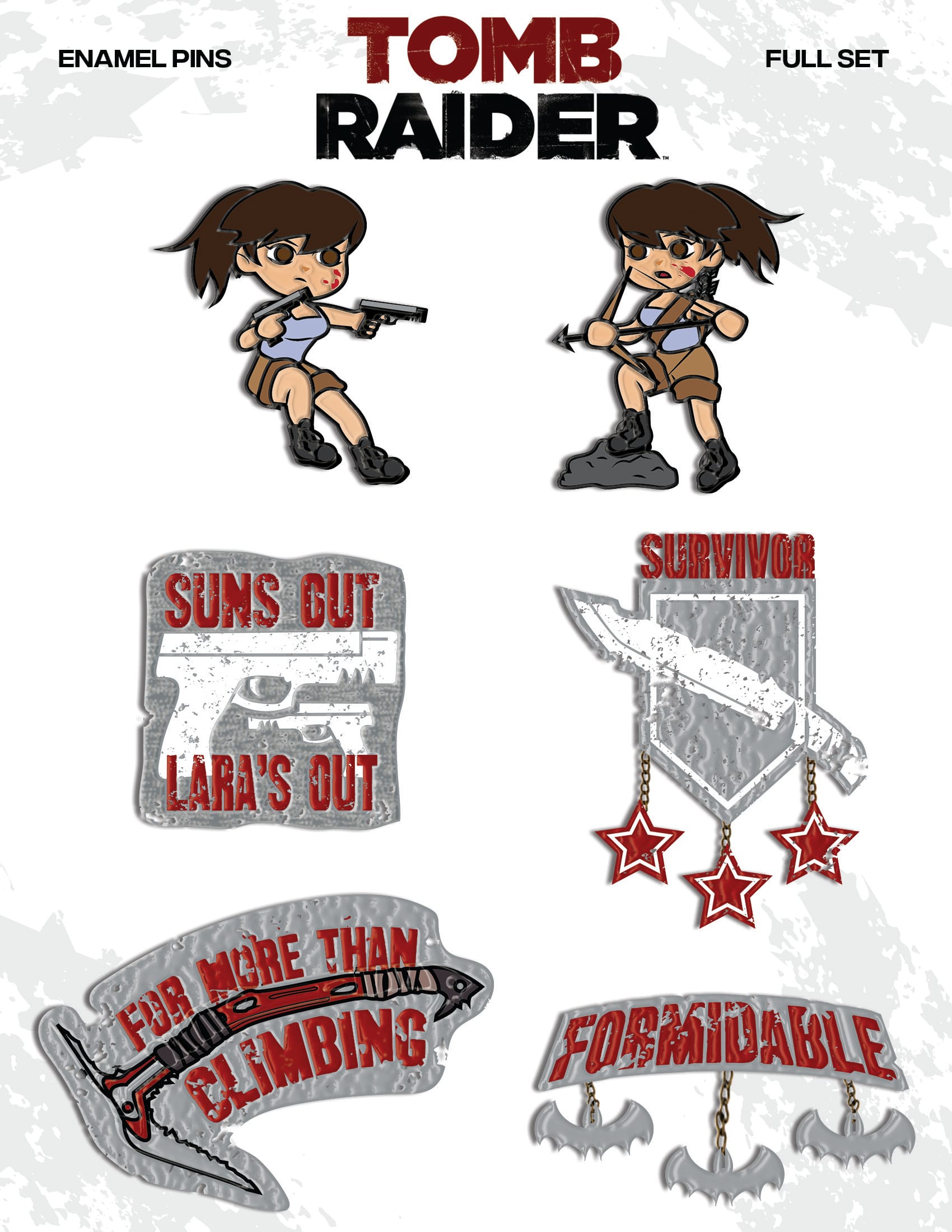 Preliminary designs of the enamel pins.