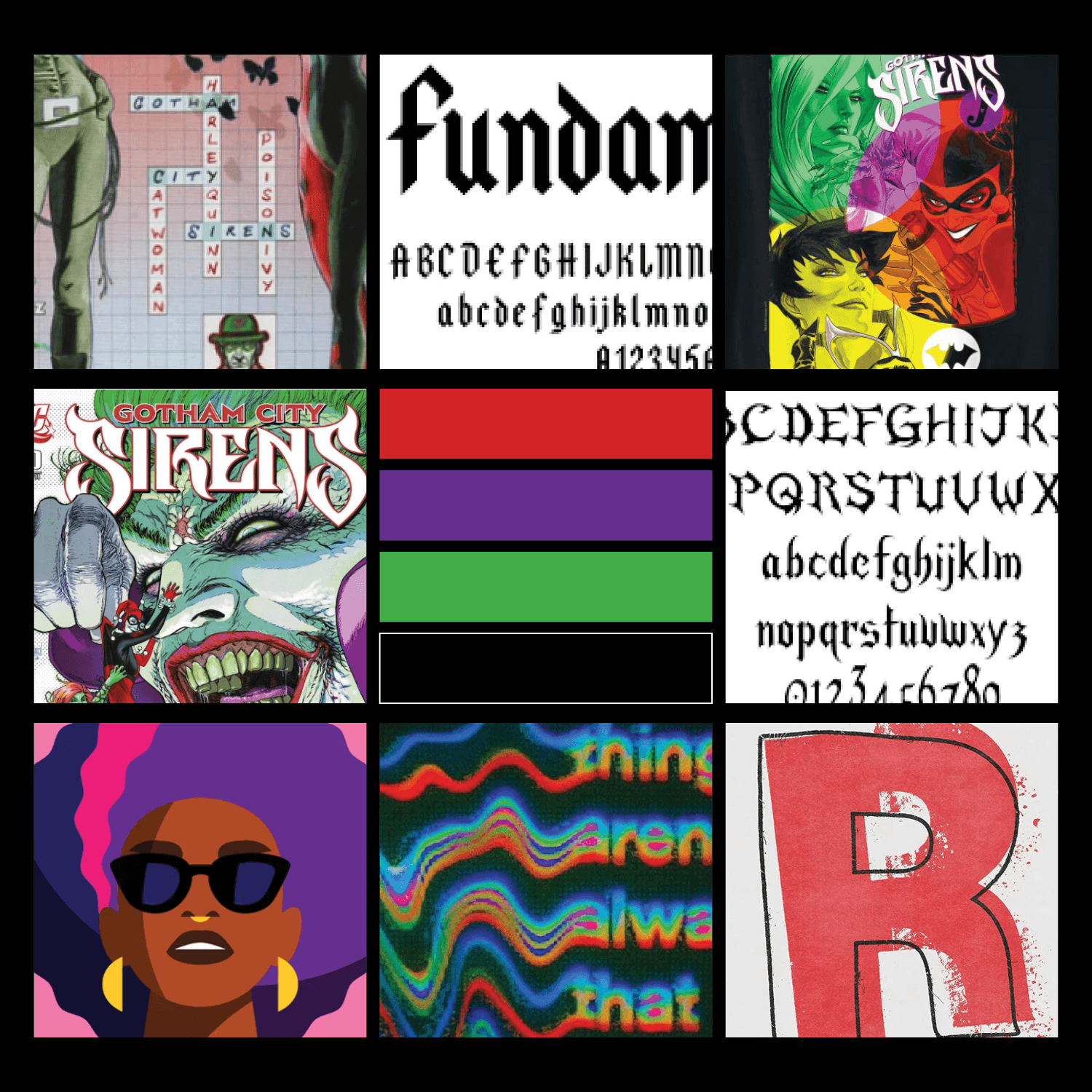 Gotham City Sirens Mood Board.