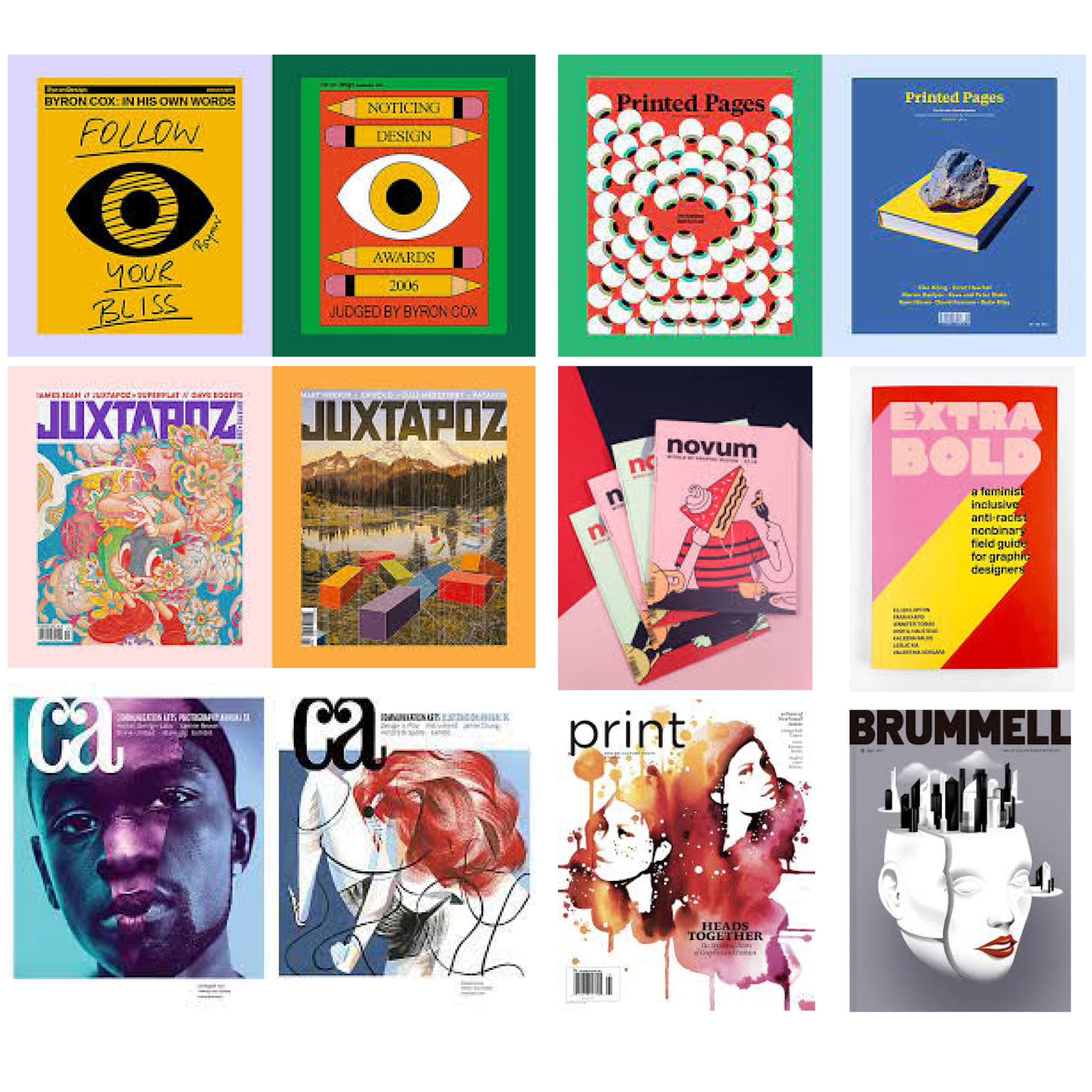 Inspiration Mood Board for Gradient Magazine.