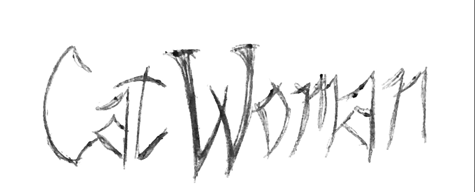 Cat Woman font sketches.