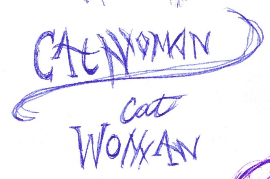 Cat Woman font sketches.