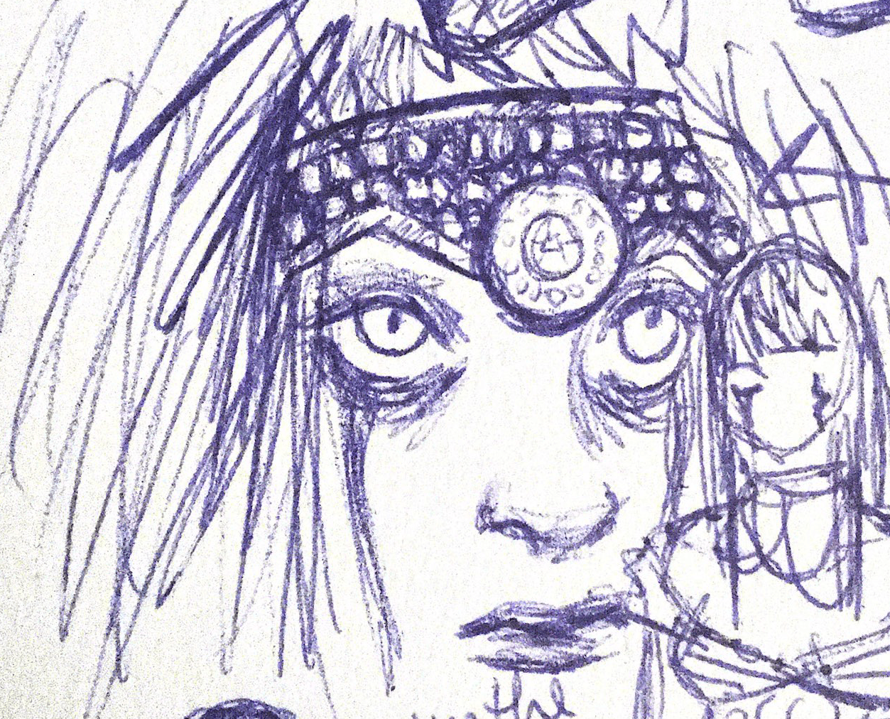 Sketch for the comic's front cover.