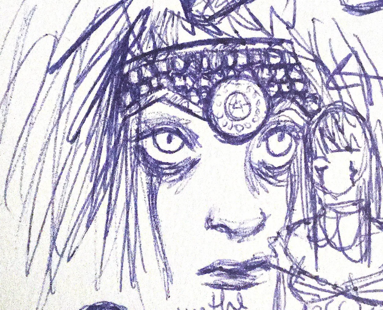 Sketch for the comic's front cover.