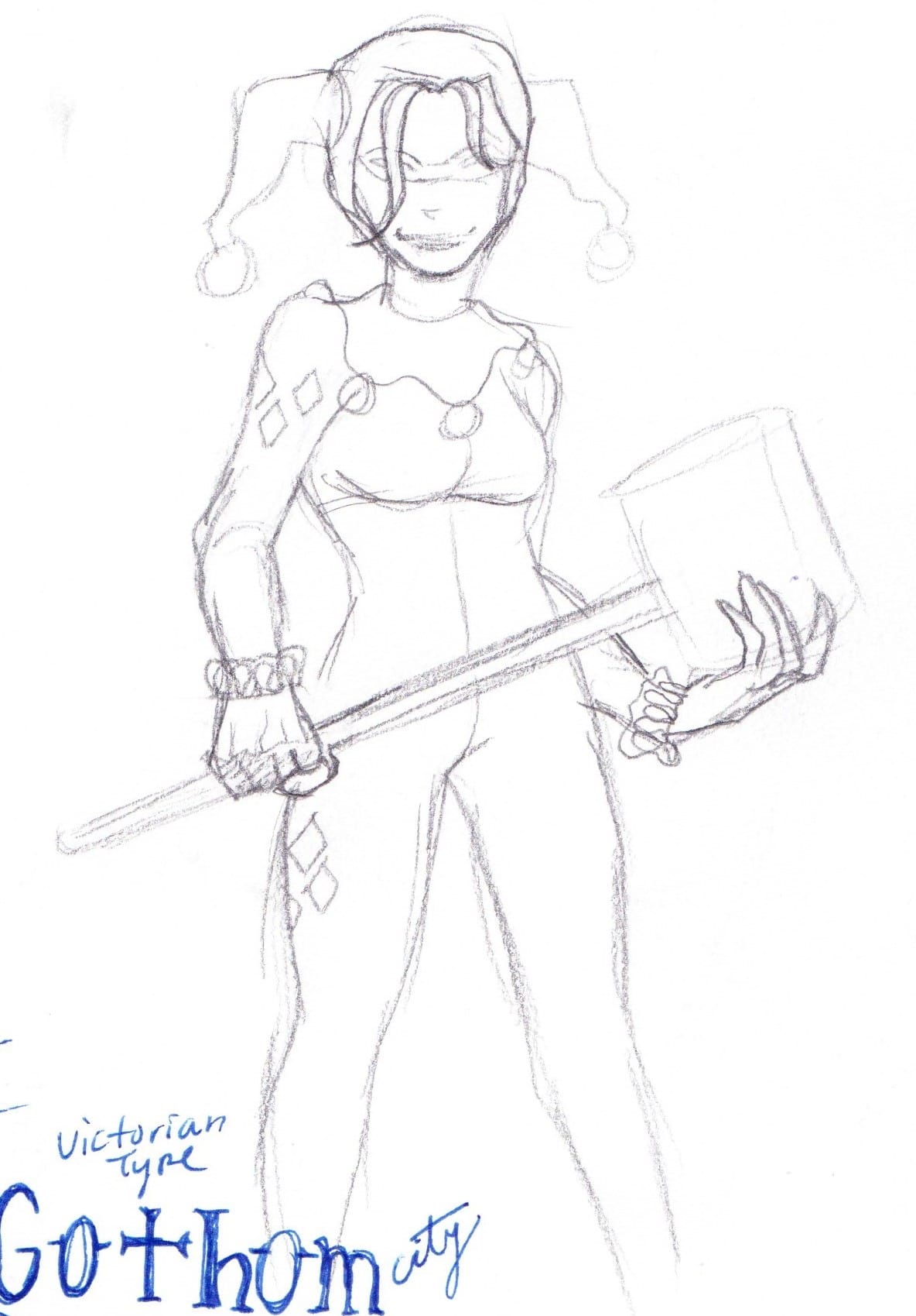 Harley Quinn sketch.