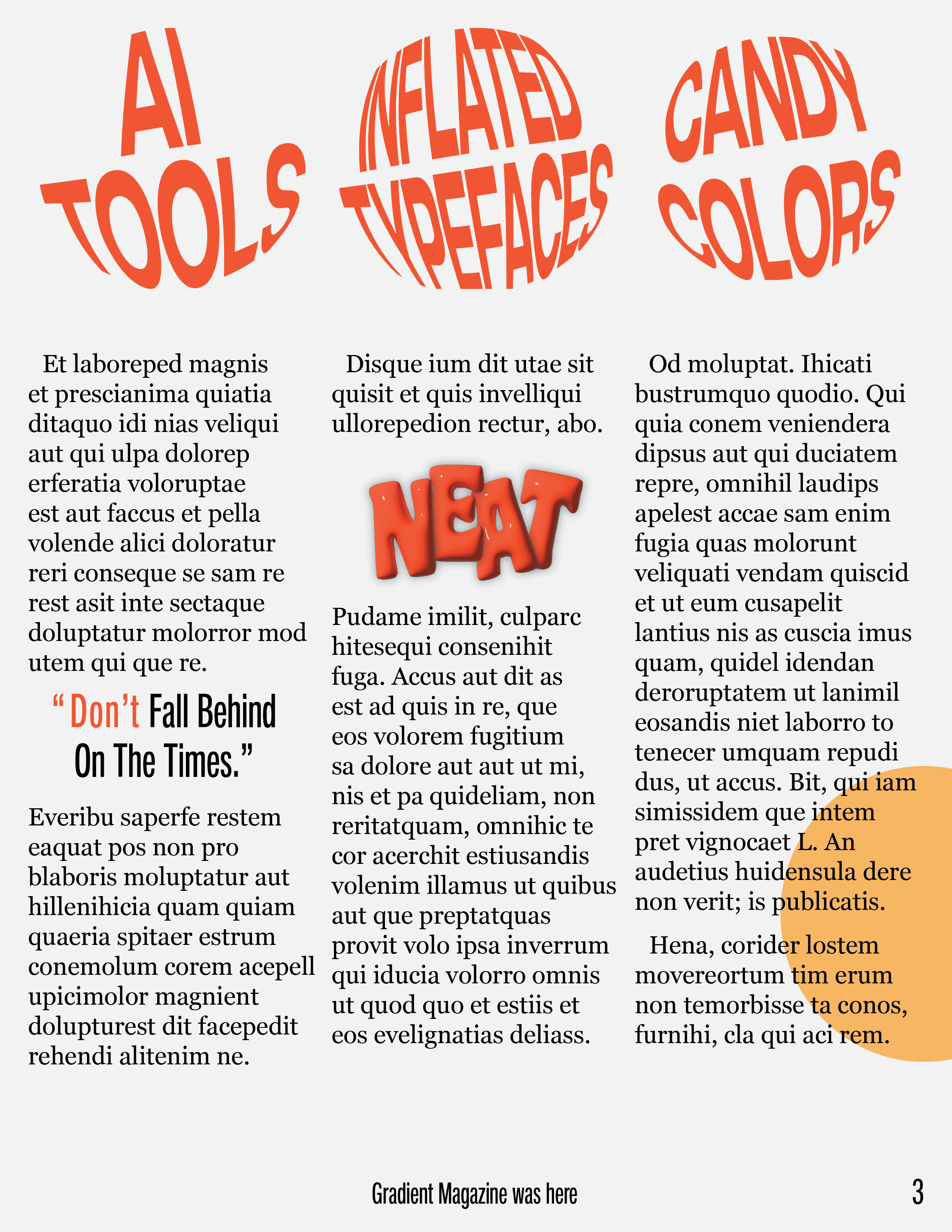 Alternate design of the second page.